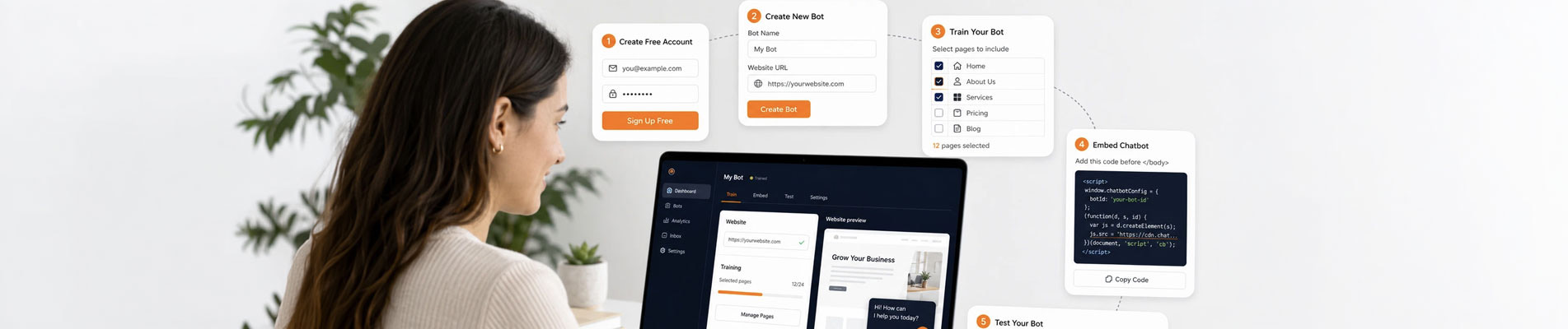 how to add chatbot to website