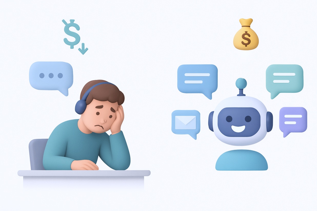 automated customer support is more cost affective than manual and tiring support
